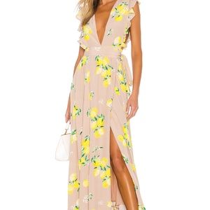 Majorelle Sweet Pea Dress in Tan Lemon / Size Small / Worn once